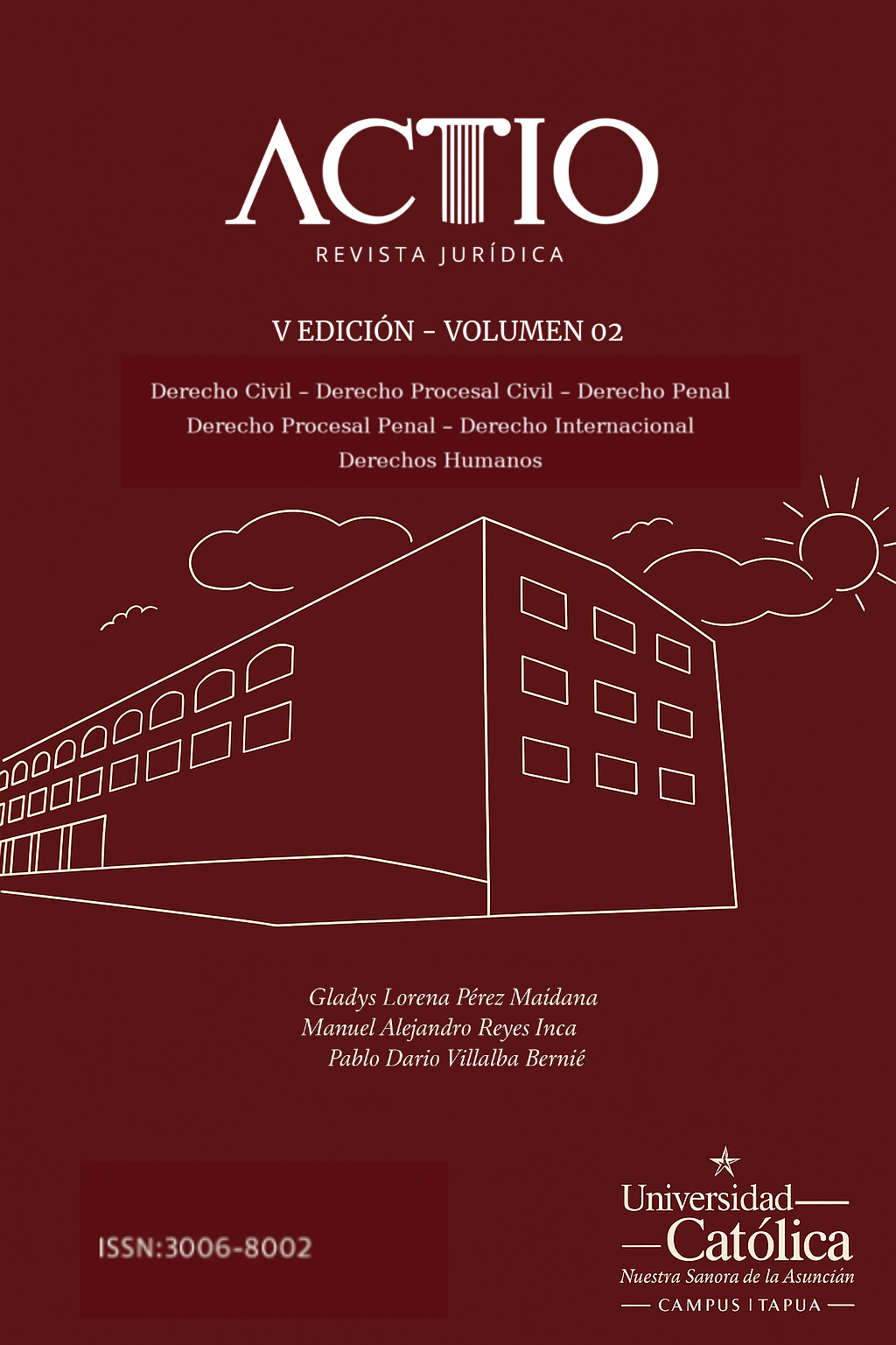 Portada del Volumen 02 de la Quinta Edición Revista Actio.